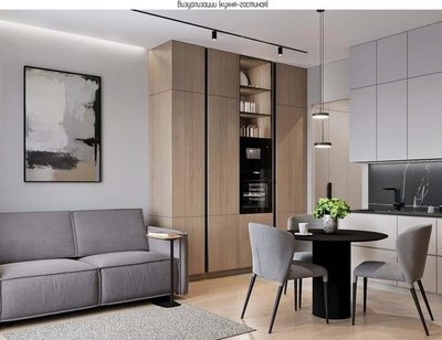 3D-проект кухни, квартира в Сити, Москва
