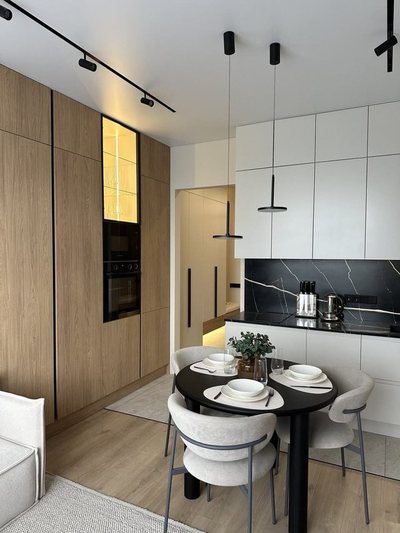 Готовая кухня на заказ, квартира в Сити, Москва